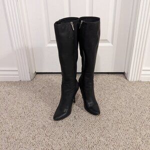 White House Black Market Knee High Pointed Toe Heel Boot